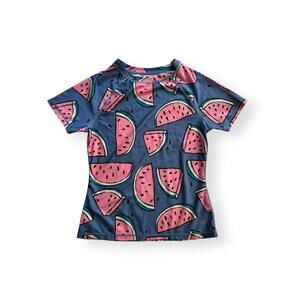 Tea Collection watermelon swim rash guard